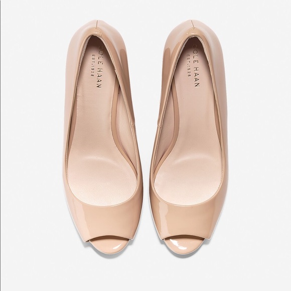 Cole Haan Shoes - 🆕 Cole Haan wedge peep toe patent leather